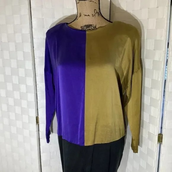 Donating June 1st Retro Mary Jo Bruno silk mini dress size 4 - Picture 6 of 10